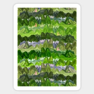 Green Mountains Pattern Sticker